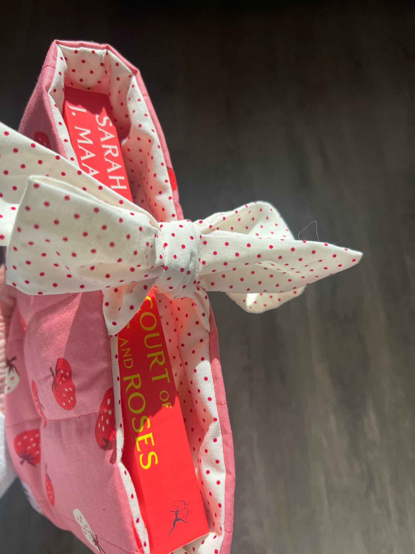 Large Bible/ Book Cover in Sweet Strawberries