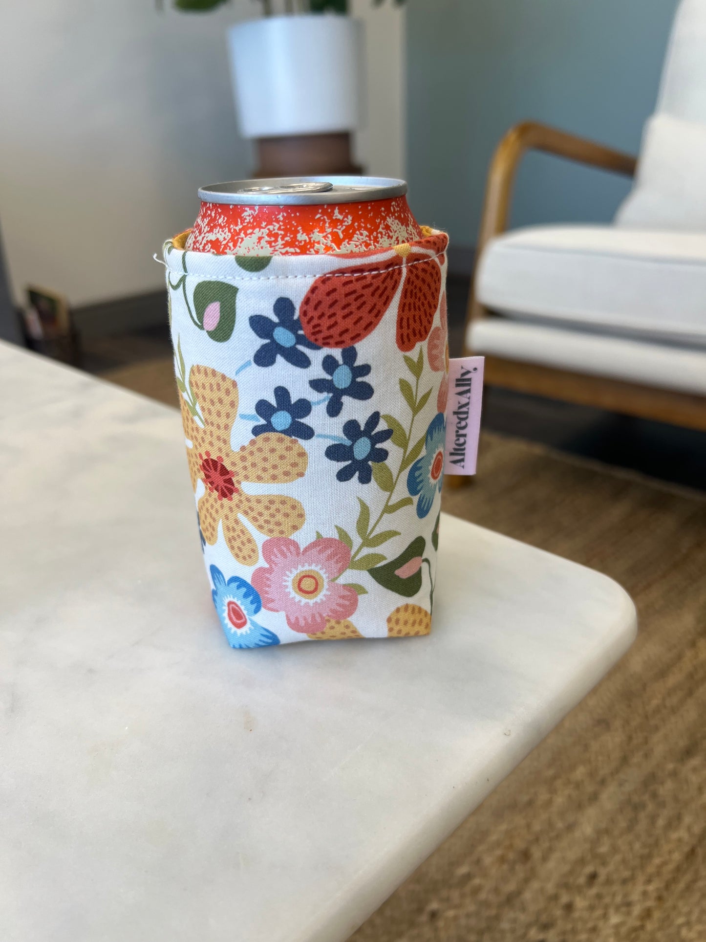 Short Koozie in Summer Garden