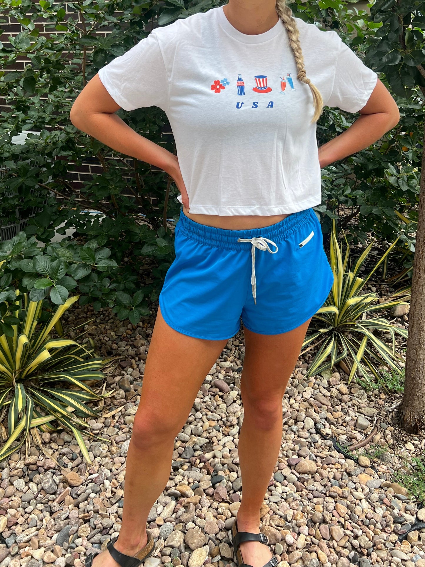 “USA” Cropped Tee