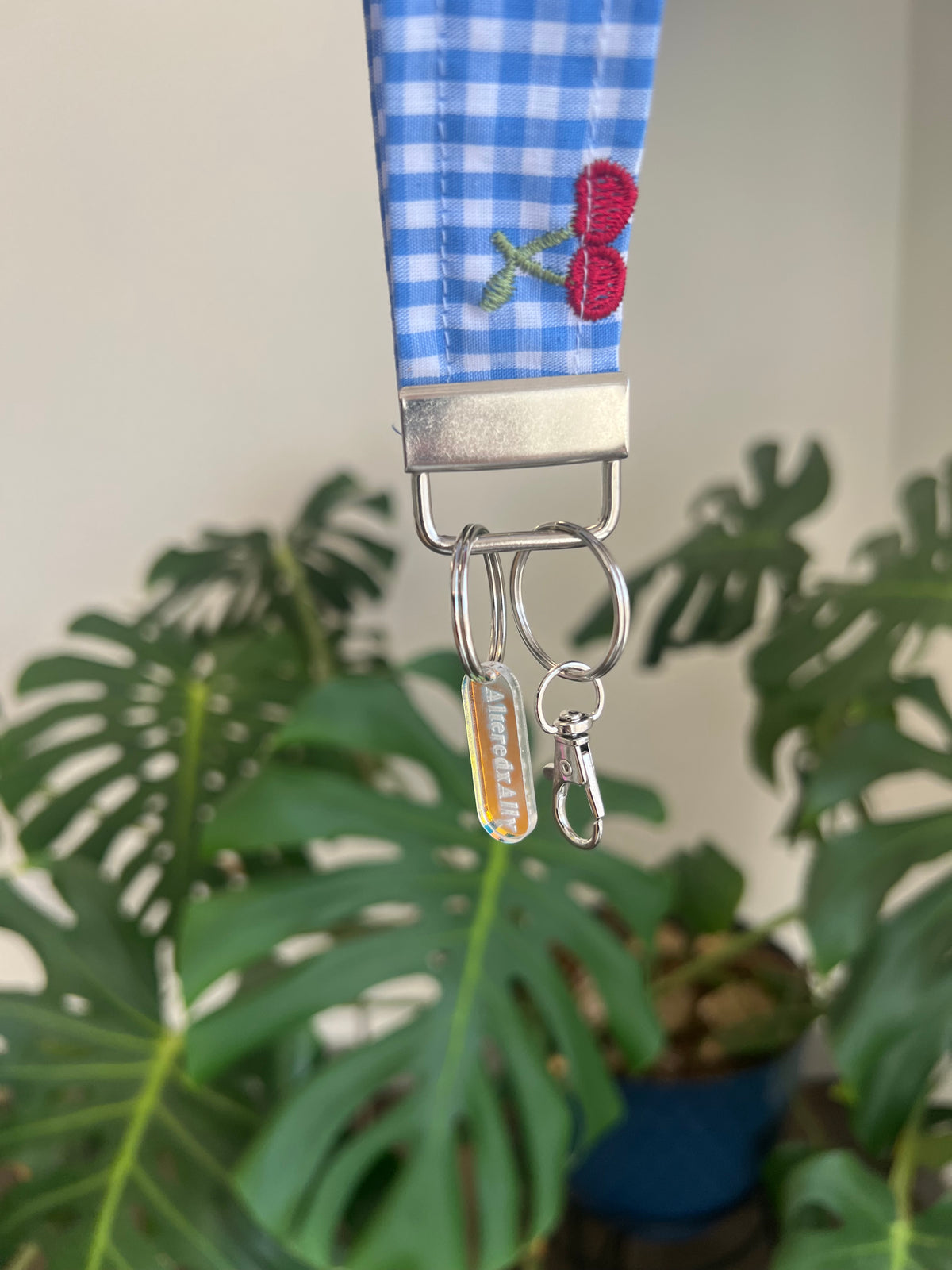 The Everyday Keychain in Cherry Picnic