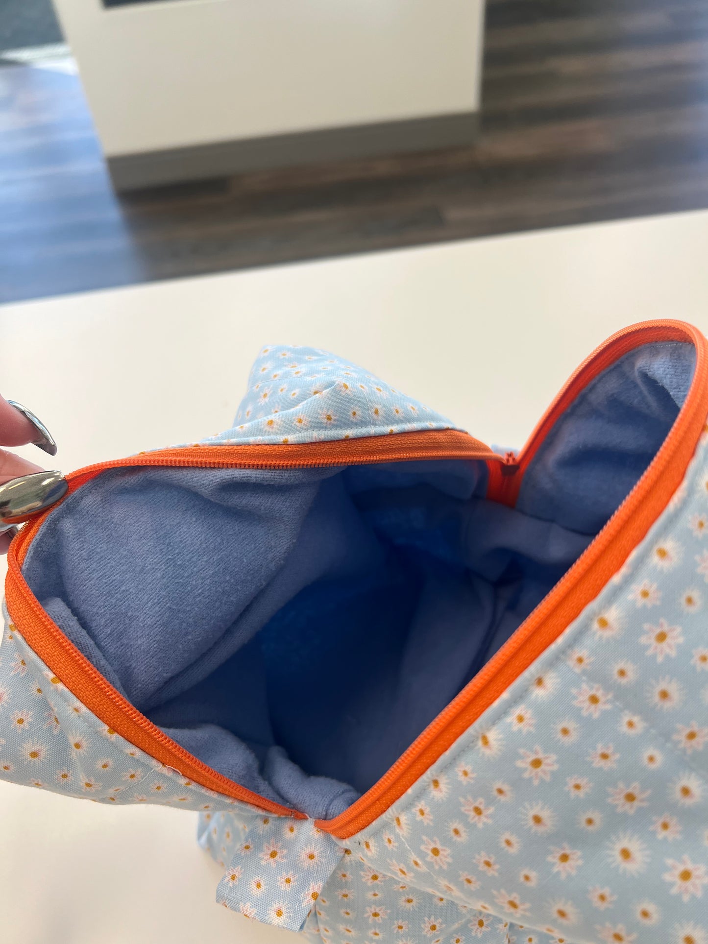 Boxy Makeup Bag in Citrus Bloom