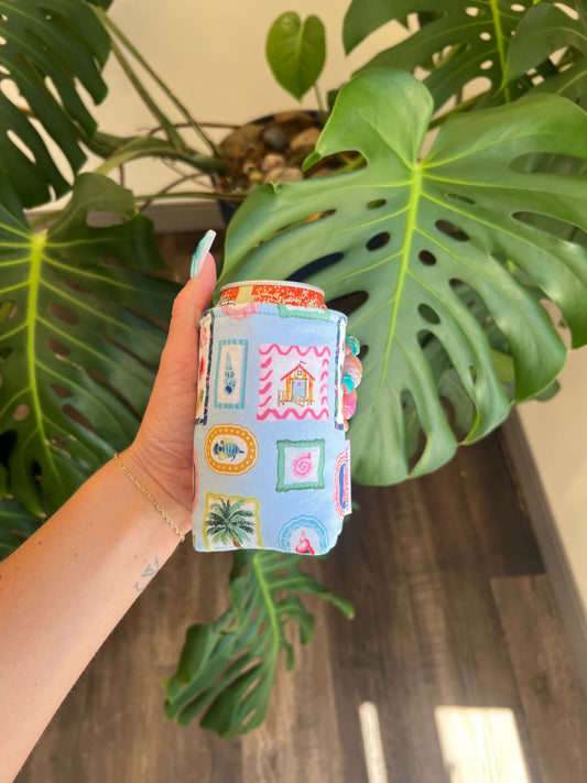 Short Koozie in Blue Lagoon