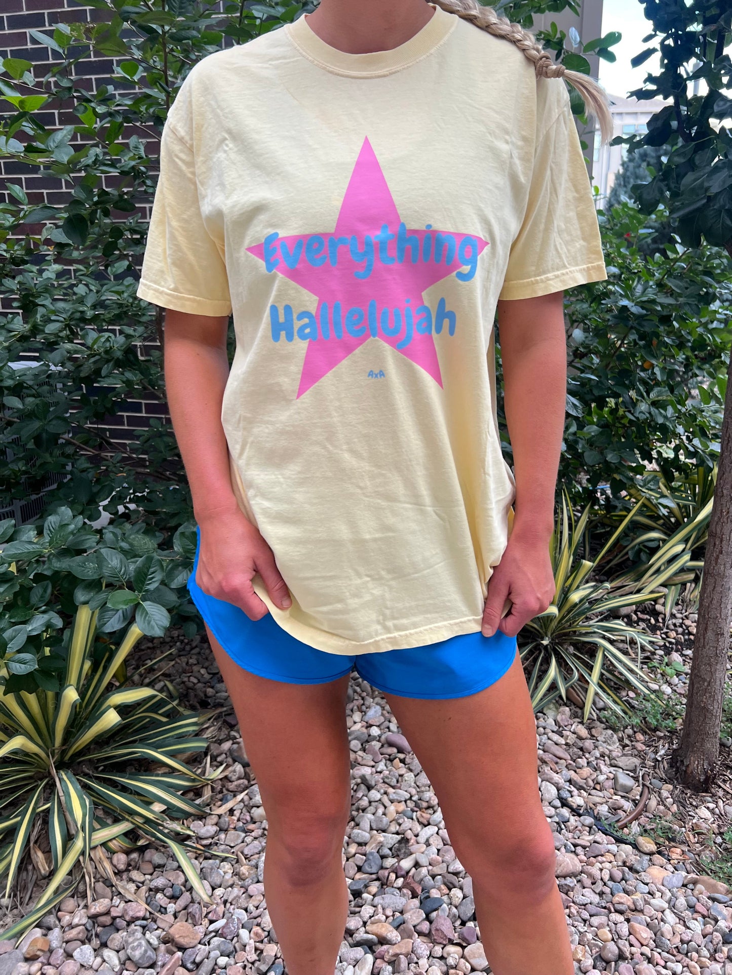 “Everything Hallelujah” Tee in Butter Yellow