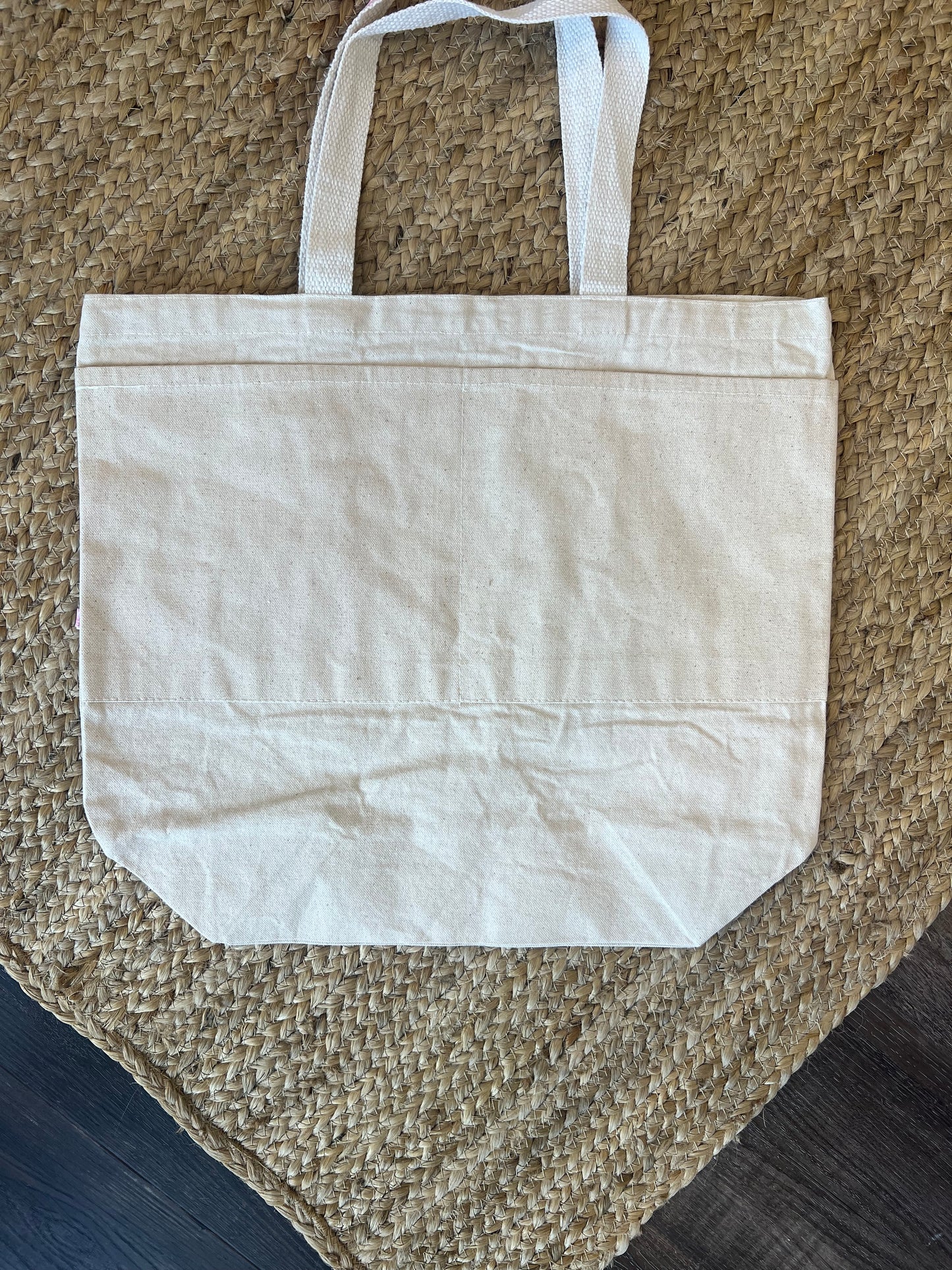 Canvas Bikini Tote in Pink Luau