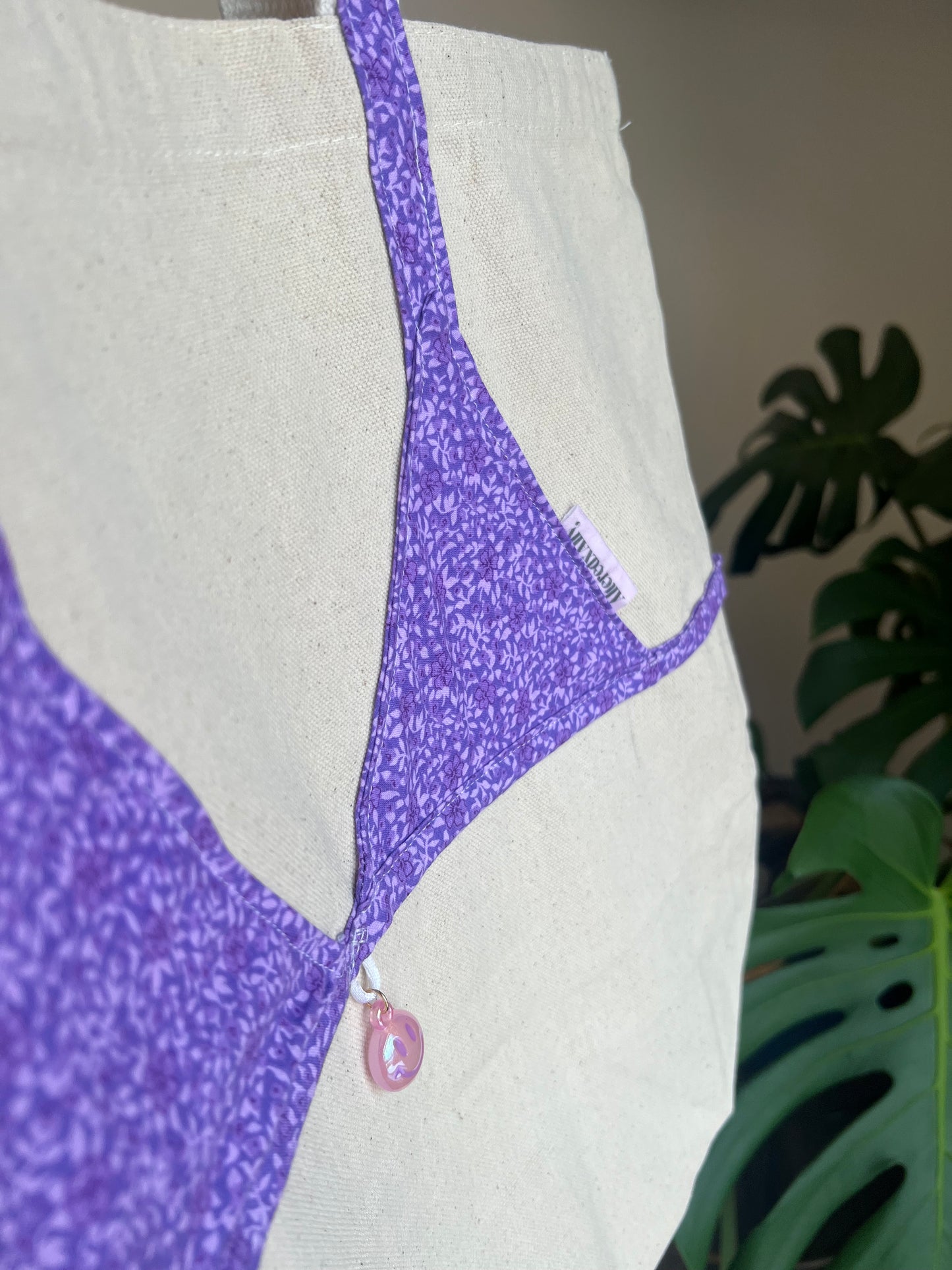 Canvas Bikini Tote in Purple Haze