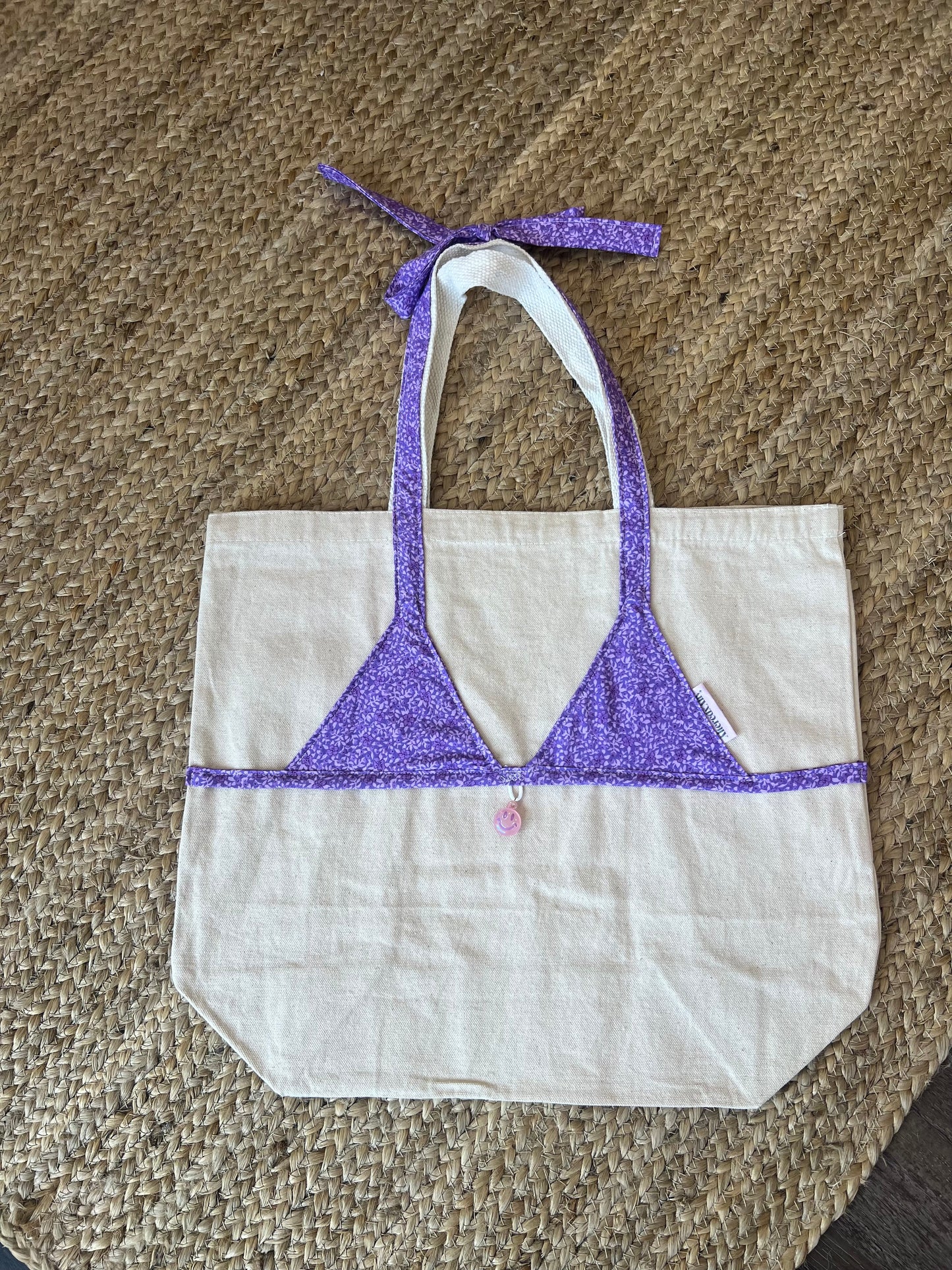 Canvas Bikini Tote in Purple Haze