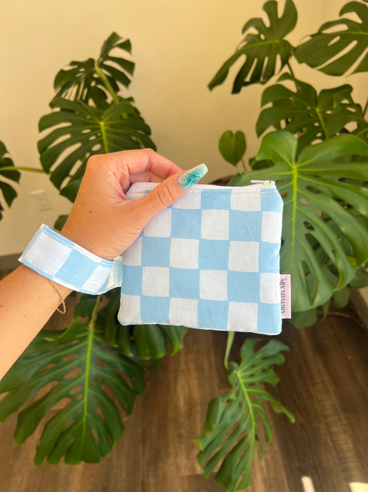 Jumbo Daily Carry Duo in Baby Blue Gingham