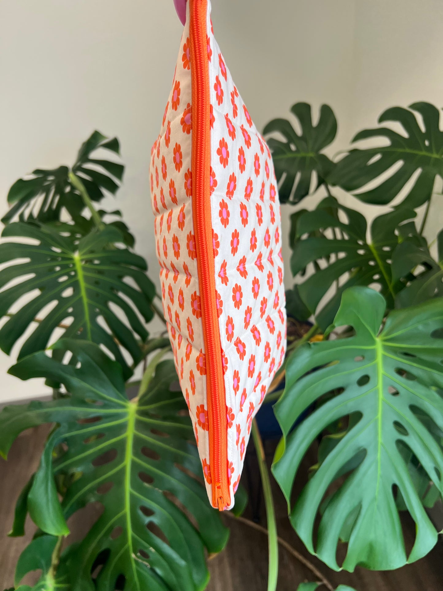 Lola Luxe Zip Pouch in Orange Blossom