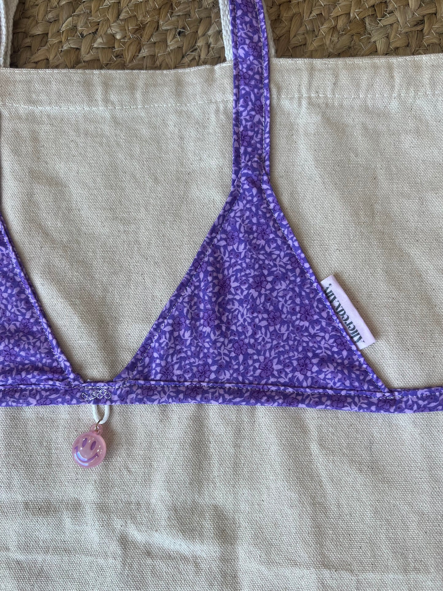 Canvas Bikini Tote in Purple Haze