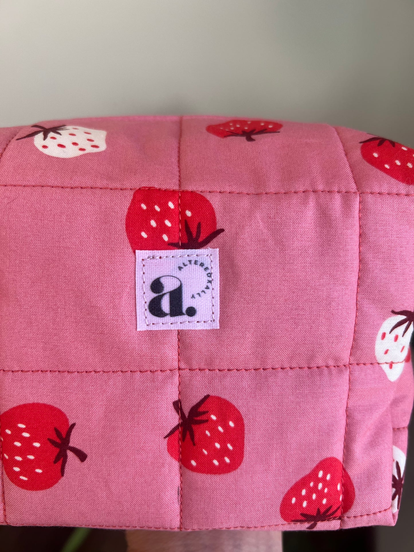 Small Makeup Bag in Sweet Strawberries