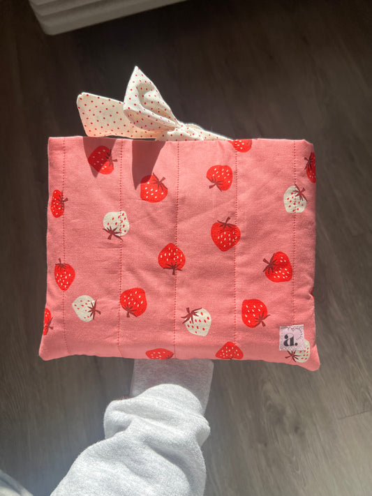 Large Bible/ Book Cover in Sweet Strawberries