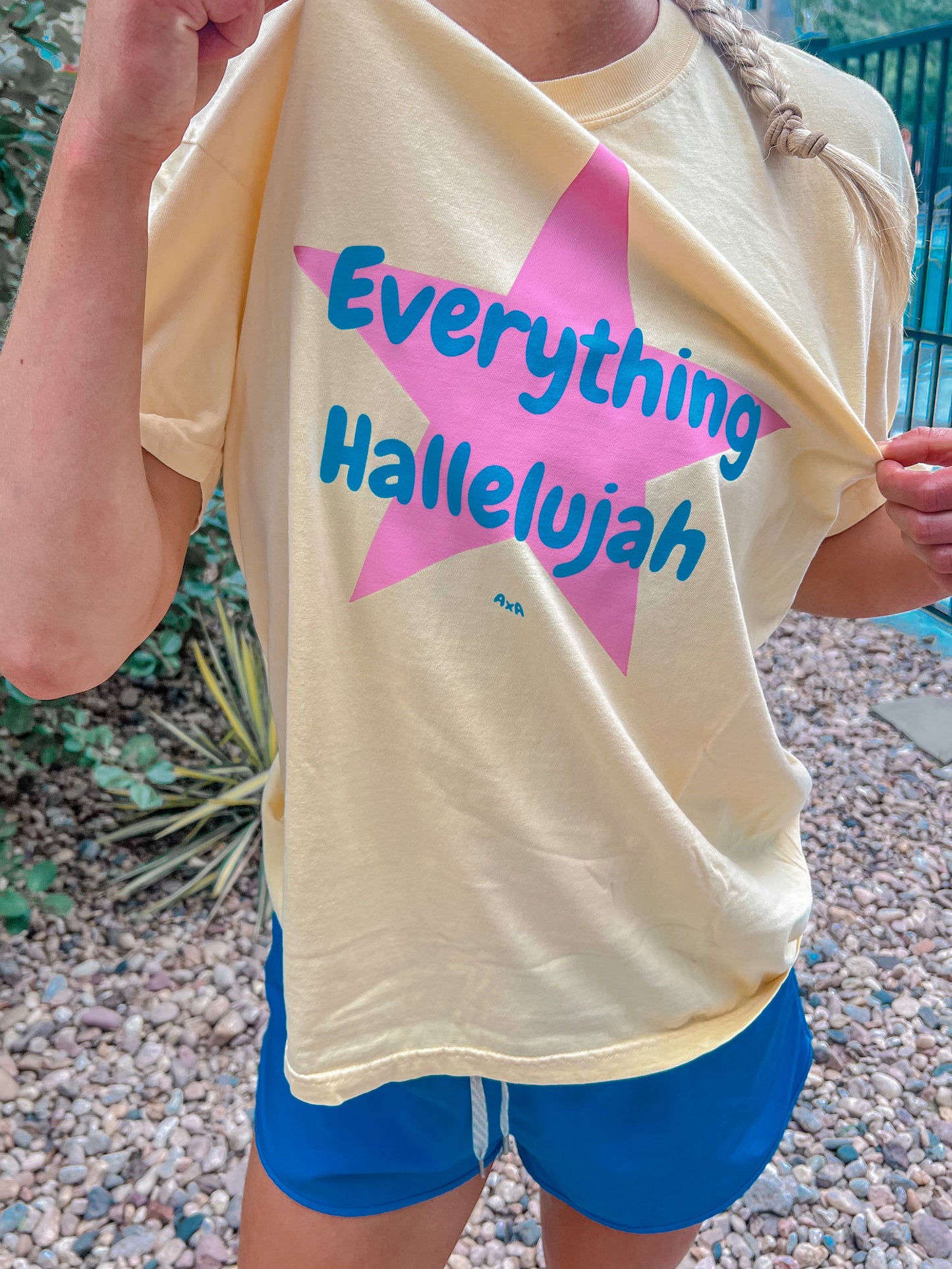 “Everything Hallelujah” Tee in Butter Yellow