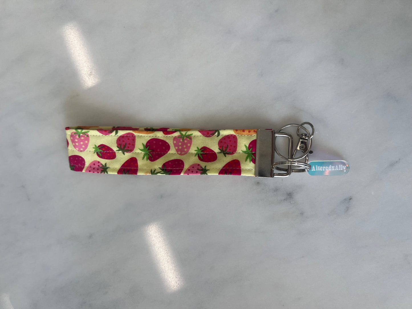 The Everyday Keychain in Strawberry Lemonade
