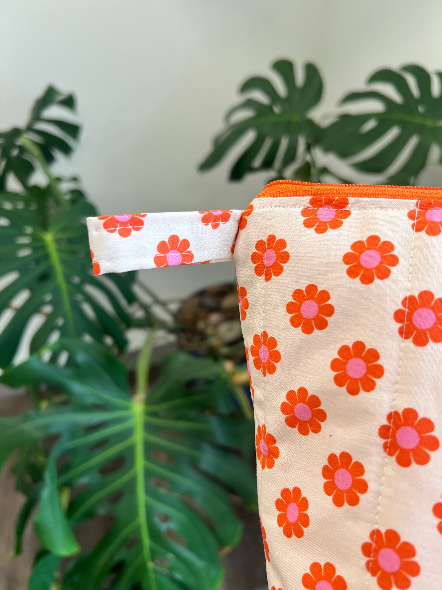 Lola Luxe Zip Pouch in Orange Blossom