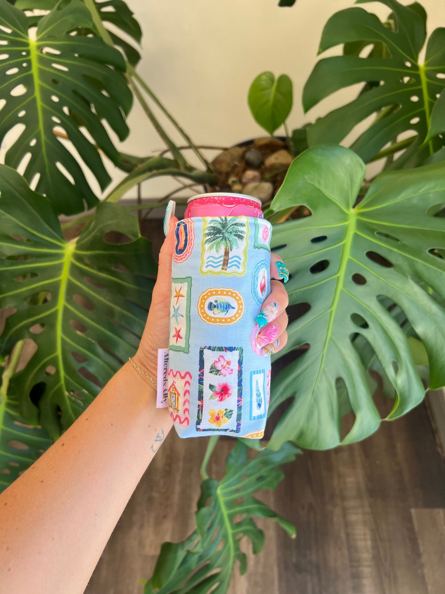 Tall Can Koozie in Blue Lagoon