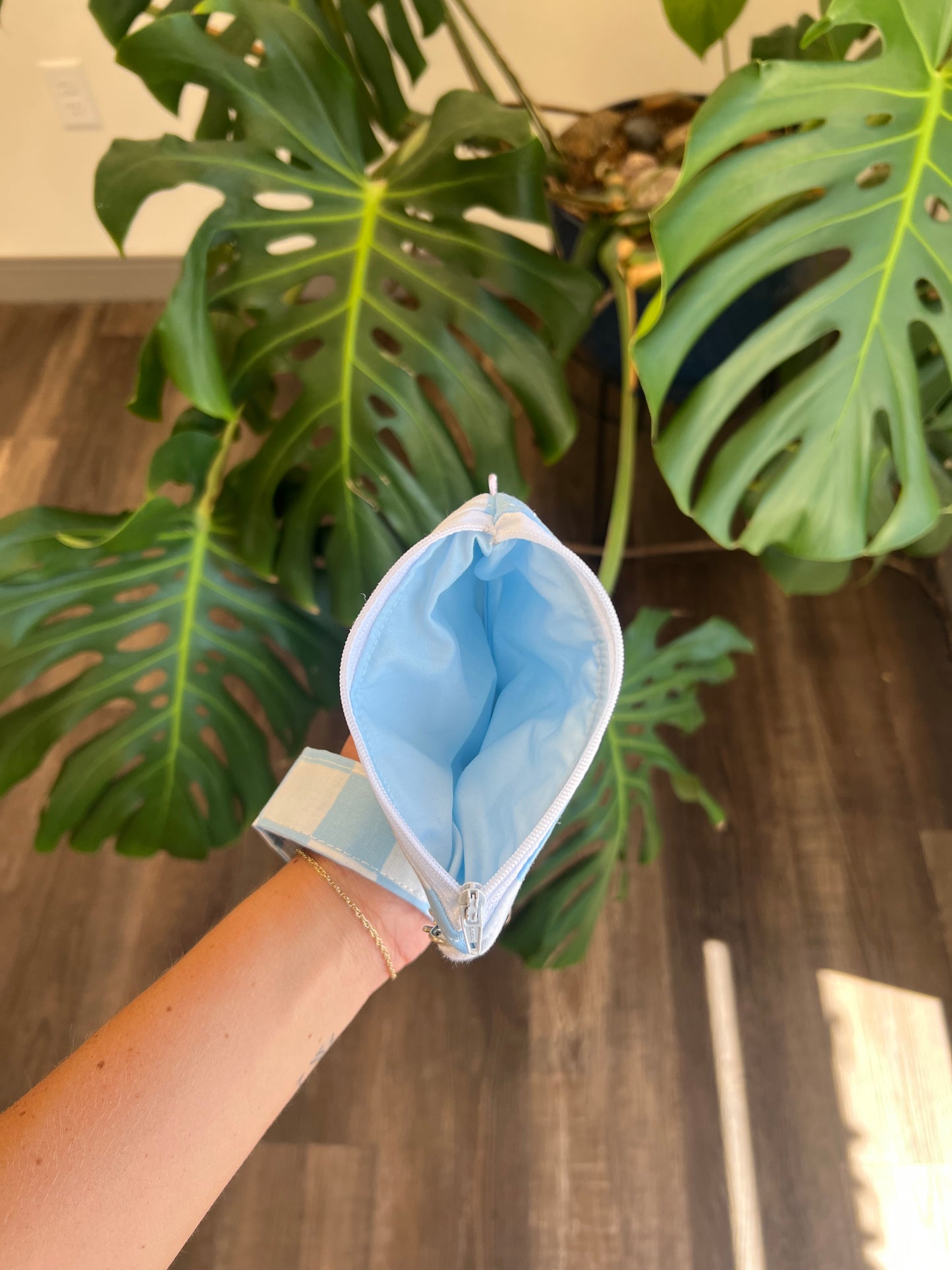 Jumbo Daily Carry Duo in Baby Blue Gingham