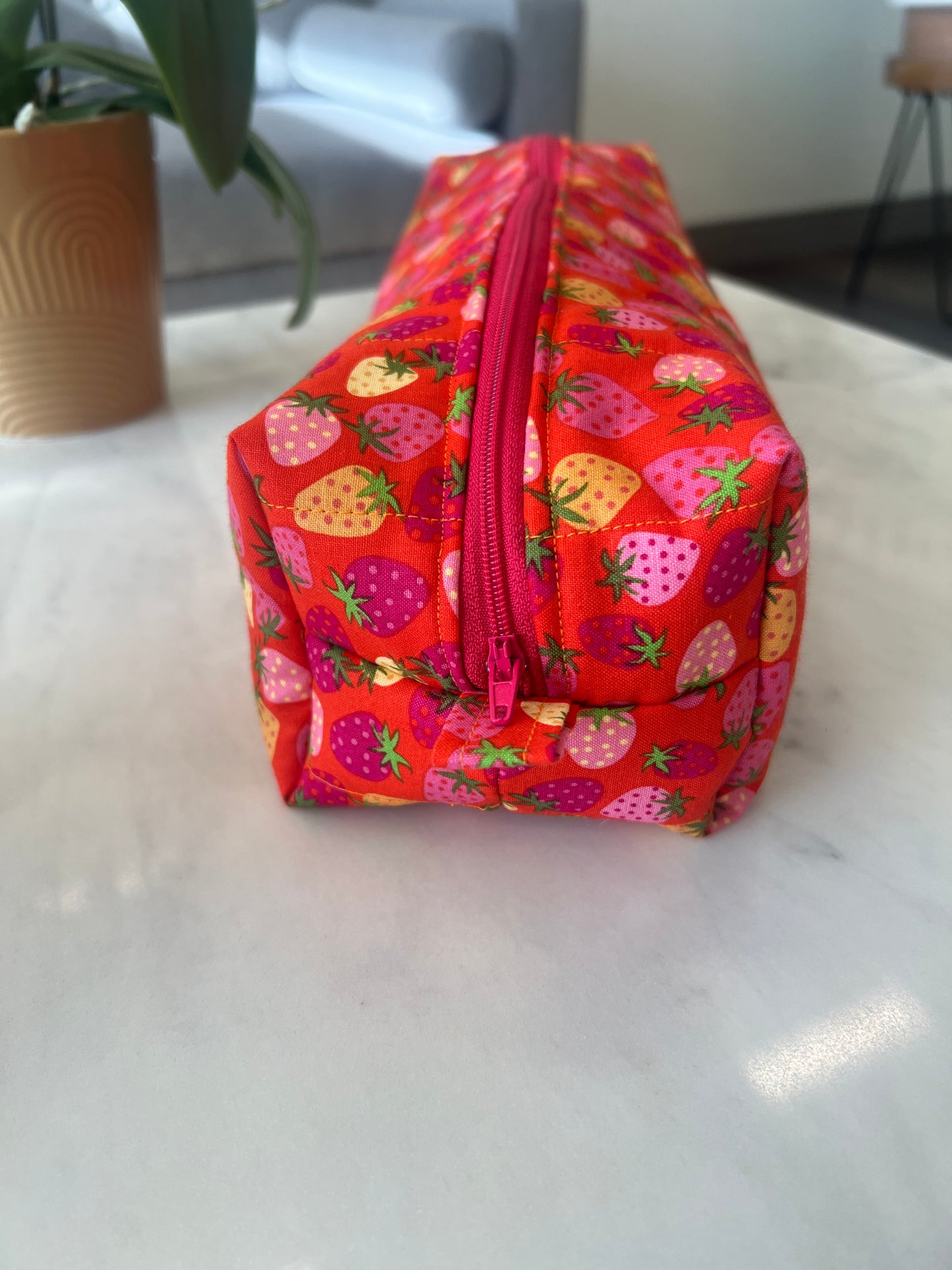 Puffy Hot Tools Bag in Blush & Berries