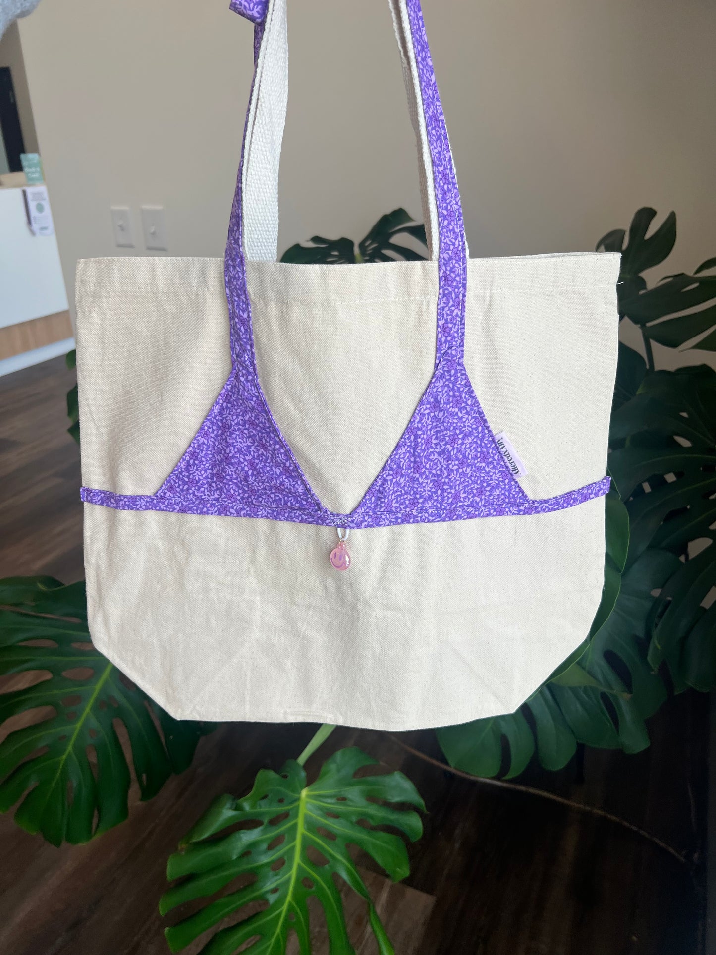 Canvas Bikini Tote in Purple Haze