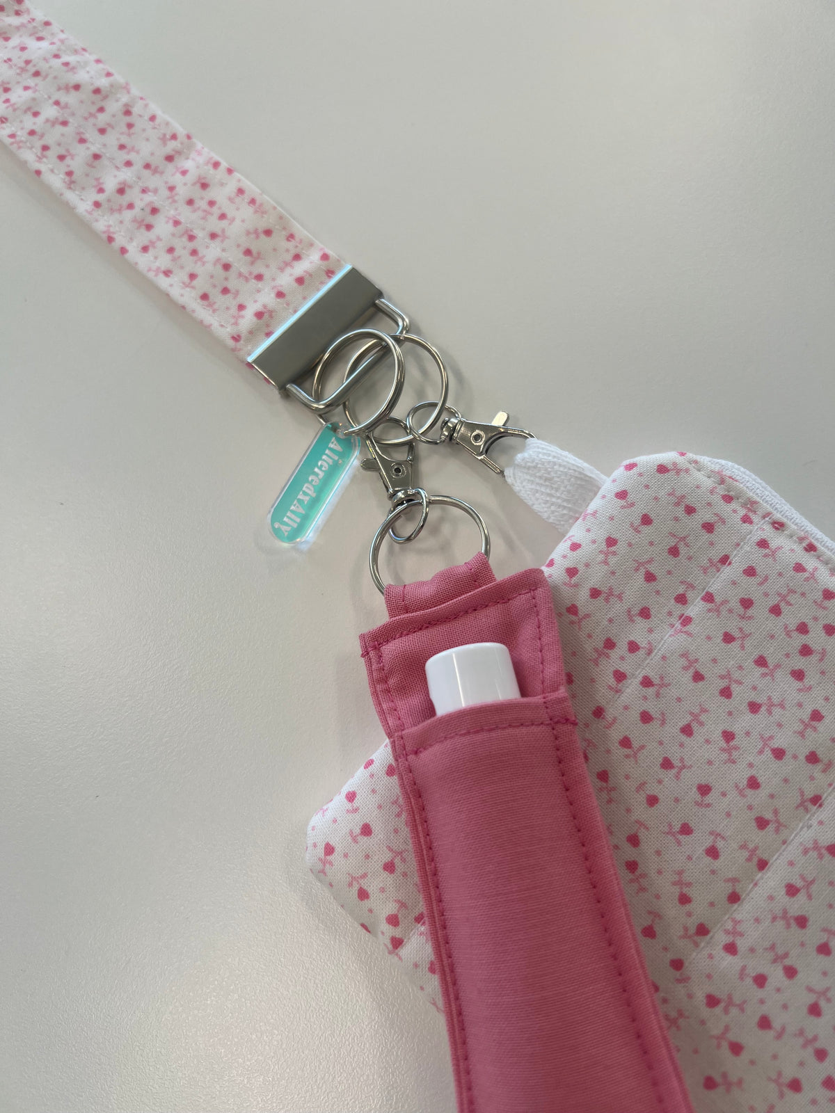 Lip Balm Charm in Solid Pink
