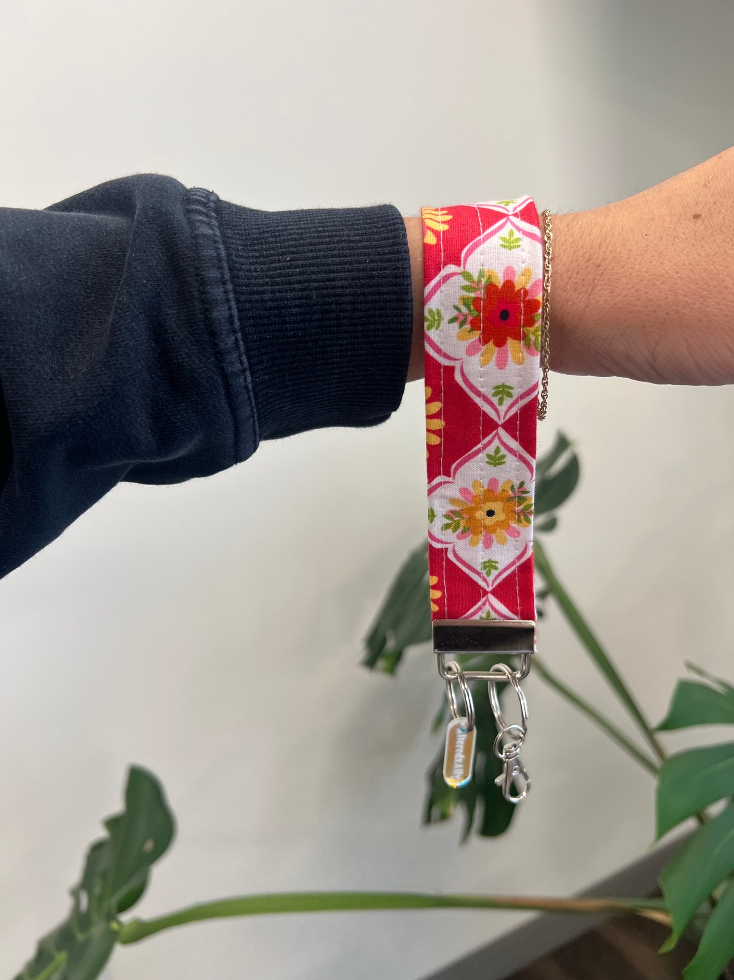 The Everyday Keychain in Strawberry Patch