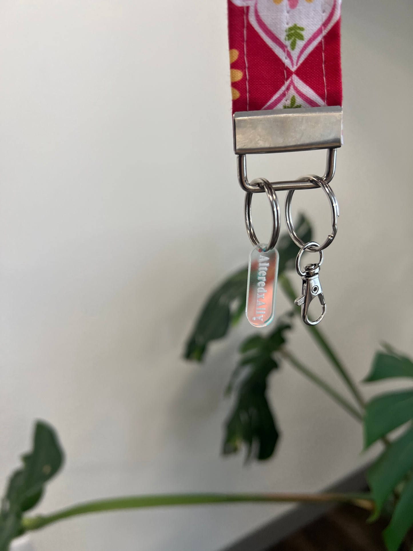 The Everyday Keychain in Strawberry Patch