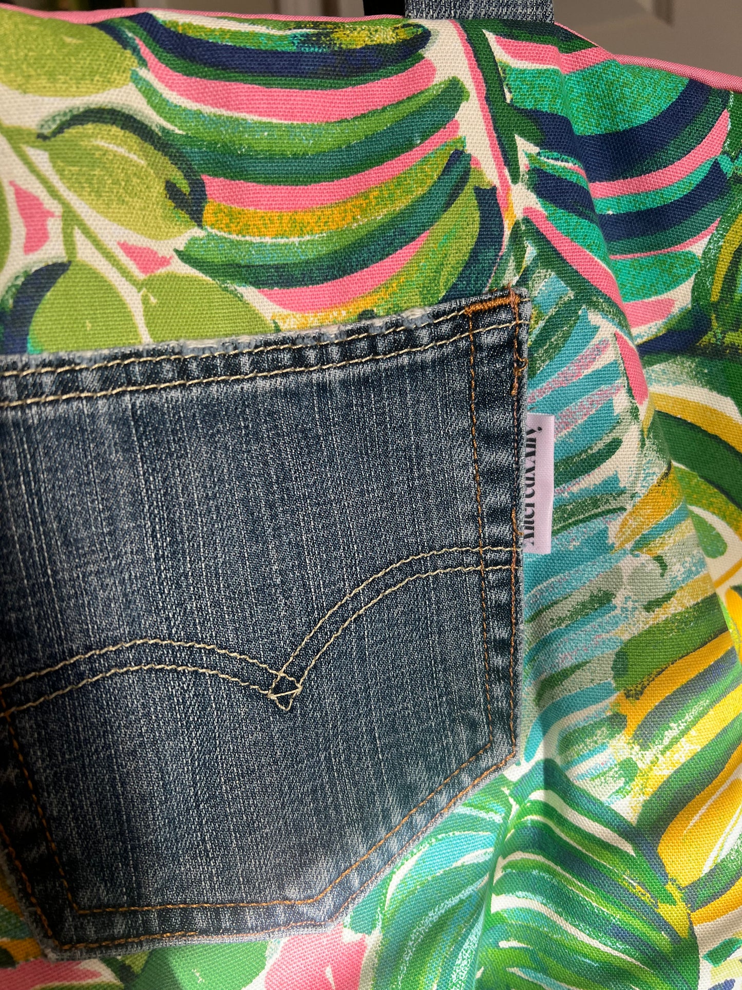 Lila Reworked Canvas Jungle Tote