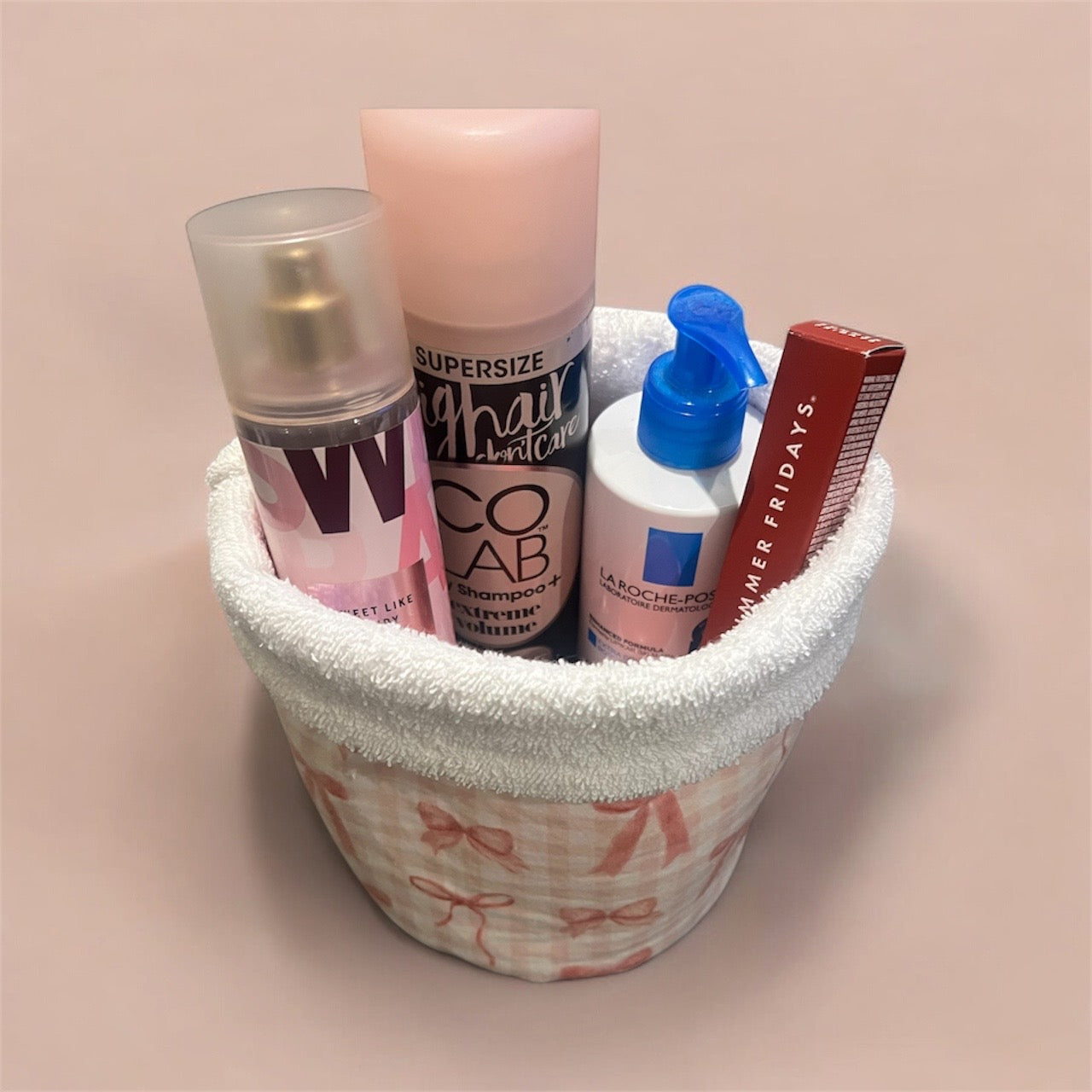 Cozy Caddy in Blush & Bows